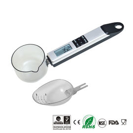 Silver Digital Measuring Spoon , Kitchen Spoon Scale With Replaceable Heads
