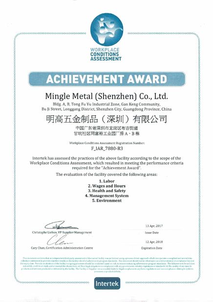 중국 Mingle Development (Shen Zhen) Co., Ltd. 인증